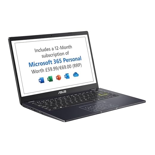 ASUS Vivobook 14 E410MA 14.0" Full HD Laptop with Microsoft Office 365 (Intel Celeron N4020, 4GB RAM, 128GB eMMC, Windows 11 Home) Includes 1 Year Microsoft Office 365 Installed