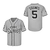 Youth Sandlot #5 Michael Squints Fashion Kids Movie Baseball Jersey Stitched Grey Size S