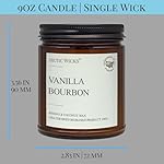 Vanilla Bourbon Candle | Arctic Wicks 9oz Coconut & Beeswax Candles | Scented Non-Toxic Candles for Fall, Winter, Holidays, Gifts For Him, Whiskey Bourbon, Vanilla Candle | USDA Certified Biobased - Image 3