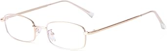 JUDOO Fashion Blue Light Glasses for Women, Y2K Office-Siren Rectangle Glasses Silver Black Fake Glasses