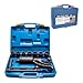 Heavy Duty Torque Multiplier Wrench Set - 1:64 Torque Wrench Set 11PCS Labor Saving Torque Multiplier Wrench Lug Nut Remover Lug Nut Wrench Set 1'' Drive 4800 NM with 8PCS CR-V Sockets Set (24-38MM)