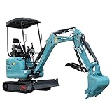 DigMaster 2.5 Ton Mini Excavator, 17 HP KubotaDiesel Engine, Hydraulic Thumb, Compact Design for Construction & Landscaping (Blue)
