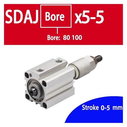 Cylindre pneumatique SDAJ100-S à course réglable 5mm - 3