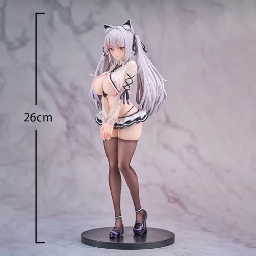 DEXSHUN Illustration d'anime Alvina-chan Figurine de peinture originale Modèle Alvina-chan Position debout Statue de dessin animé Figurine d'action PVC Collections Décorations de bureau Cadeaux 26 cm – vue 2