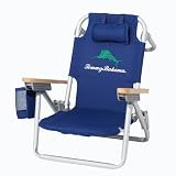 Tommy Bahama Silla de Playa Plegable con Mochila Plana de 5 Posiciones para niños, Escuela de Peces
