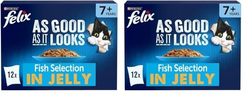 FELIX As Good As it Looks Senior 7+ Fish in Jelly Wet Cat Food 12...
