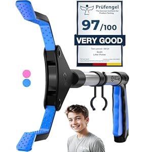 SLAH 32 inch kattenplukker grijper stok, helpende handgrijpers voor gehandicapten, kattenplukkers voor volwassenen, opvouwbare roterende 360 graden reikhulpmiddelen