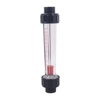 Inline Liquid Flowmeter, Fluids Flowmeter with AS Plastic Cylindrical Body Works with DN25 1" Pipe Connection 16160L/H