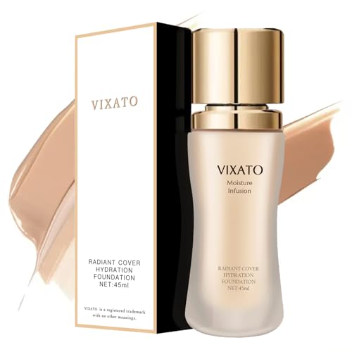 Cover Hydration Liquid Foundation Concealer, 45ML Moisture Liquid Flawless Makeup Cosmetic, Suitable for Most Bright/Neutral/Dark Skin Cover Hydration Liquid Foundation Concealer, 45ML Moisture Liquid Flawless Makeup Cosmetic, Suitable for Most Bright/Neutral/Dark Skin