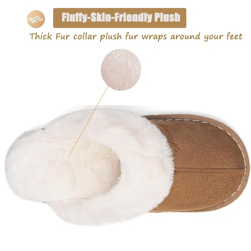Pantofole da Donna Ciabatte Invernali da Interno Soffici con Dolce Peluche Pantofola Scarpe Antiscivolo Regalo Natalizio per Uomo