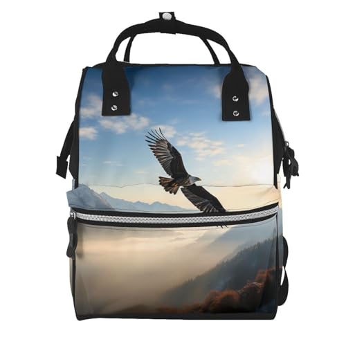 Grand sac à dos à langer imperméable et multipoche pour femme active