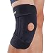 Produktbild BRACOO KB30 SportsMed Kniebandage mit herausnehmbaren Seitenstabilisatoren - lange Knieschiene mit innovativer Silikon-Gel-Vibrationsdämpfung  Knieorthese für Damen und Herren