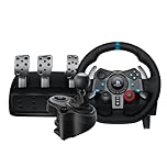 Logitech G G29 Driving Force volant de course et pédalier, retour de force, cuir véritable + Logitech G Driving Force levier de vitesse - pour PS5, PS4 et PC, Mac - Noir