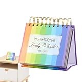Calendario de escritorio, calendario de afirmación diaria, calendario de citas inspiradoras, accesorios de escritorio de oficina, calendario de escritorio para mujer, calendario de escritorio