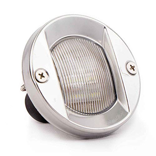 Five Oceans LED Round Stern White Transom Light Flush Mount, 3 inches FO-2643