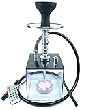 Shisha Hookah Set Acrylic Hookah RONKAH Hookahs Electric Hookah Electronic Hookah LED Light Hookah Accessories Hookah Bowl Hookah Lounge Hookah Stem Hooka Better Huka Smoking (Black)