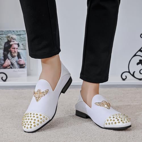 Men's Velvet Loafers Mens Shiny Slip-on Slippers, Classic Formal Wear Fashion Dress Loafer, Penny Party Wedding Dress Shoes for Men4