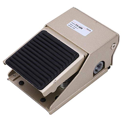 Válvula de pedal G1/4, interruptor de control de maquinaria neumática de pedal neumático de dos posiciones y cuatro posiciones 1 entrada 2 salida