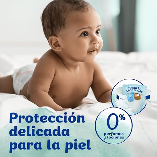 Miniatura 7 de Dodot Pañales Bebé Cuidado Total, Talla 1 (2-5 kg), 105 Pañales + Regalo de 10 Toallitas Aqua Pure 99% Agua, Protección Delicada De La Piel, Pack Mensual