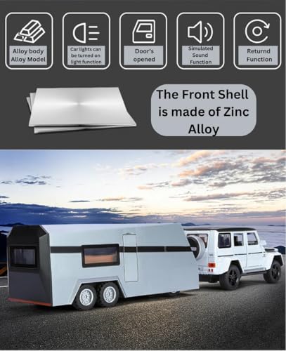 Image of 1:32 Marcedees G63 Trailer Diecast Metal Pull Back Car with 6 Openable Doors with Sound and Light Toy Decoration car Best Gift Toys for Kids 【Colors as Per Stock】