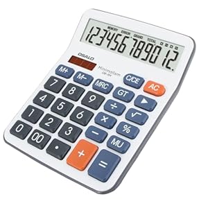 OSALO Calculator Large Buttons Large Display 12 Digit Big Desktop Office Calculator (grey)