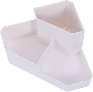 Cabilock Holder Corner Products Care Multipurpose Makeup Storage White Accessory Container Organizer Skin Cosmetic Plastic