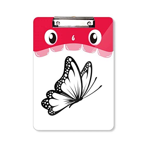 Porte-bloc simple vintage papillon noir A4 pour document