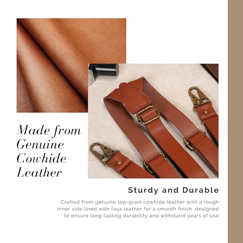 SAIGON Handicraft Adjustable Leather Suspenders