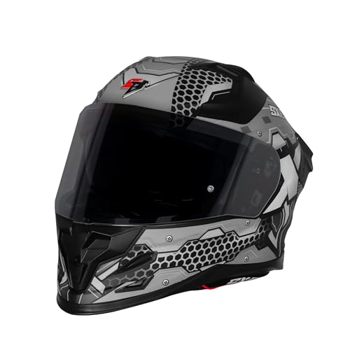 Image of Steelbird SBH-61 SXE X3 Pinlock ISI and Dot Certified Full Face Graphic Helmet for Men and Women with Inner Silver Sunshield