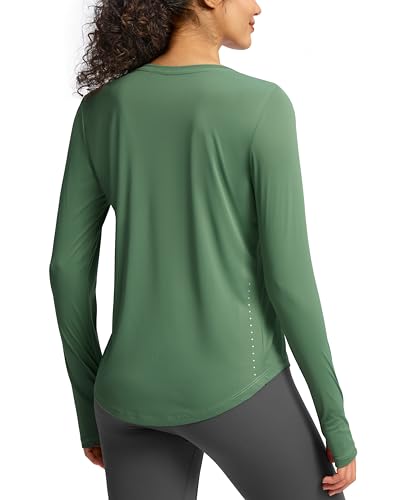 Image of Soothfeel Lightweight Long Sleeve Workout Tops for Women Gym Running Shirts