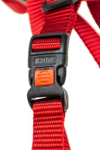 Karlie Art Sportiv Plus Geschirr neue universal Farben Mix and Match B: 25 mm Br um: 65 - 100 cm L rot