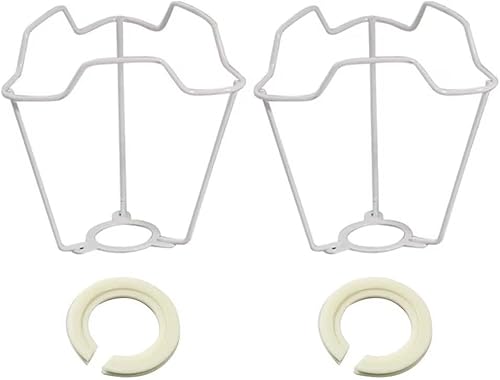 5" Premium Shade Carrier for Lampshade with Duplex Fitting | Continental (ES 41mm) to UK (29mm) Reducing Ring Included | Fits Most Types of Lamp | ES SES BC SBC UK (Pack of 2)