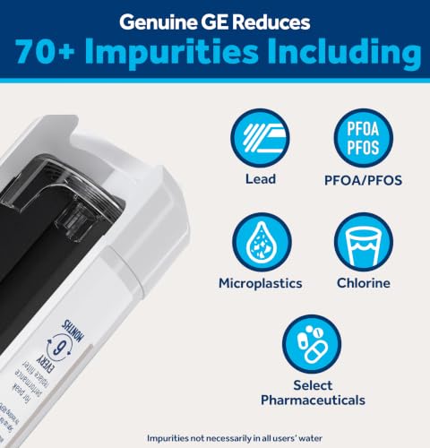 GE XWFE™ Refrigerator Water Filter, Genuine Filter, Guaranteed Fit, 2-pack - Image 2