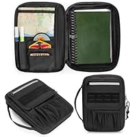 Damero Aufbewahrungstasche für Tagebuchbedarf, kompatibel mit Notizbüchern, 22,86 x 16,51 cm, Reise-Organizer-Halter für A5-Notizbücher, Planer, Stifte, Tagebuchbedarf und Zubehör, Schwarz