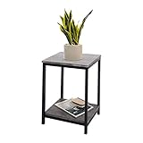 Zenvida End Table Modern Small 2 Tier Side Table Nightstand