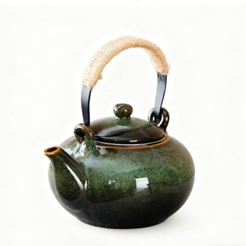 Image of Japanese Teapot with Infuser Ceramic Tea Pot with Removable Stainless Steel Filter for Loose Tea 25 OZ /750ml for Office Home Men Women as Gift Green