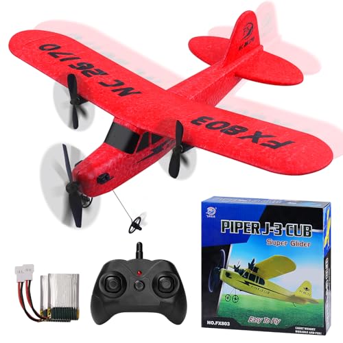 Avion télécommandé FX803 rouge facile à piloter, cadeau idéal enfant et adulte