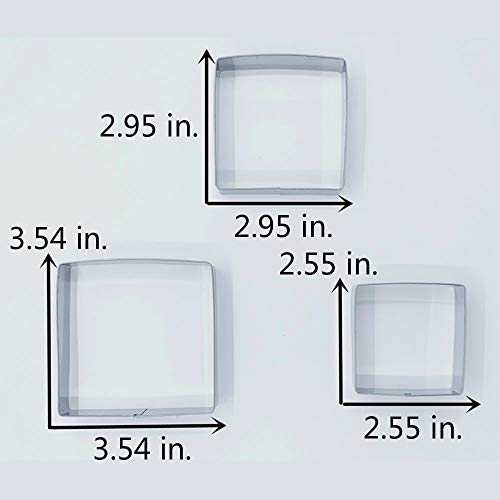 Liliao Basic Cookie Cutter Set - Round, Star, Square, Flower And Heart Fondant Biscuit Cutters - Stainless Steel #TOP5