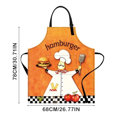 Image of Nuxovilar Cute Cooking Kitchen Apron, 26.77 * 30.7 Inches, Essential for Kitchen Cooking, Baking, Festive Gatherings