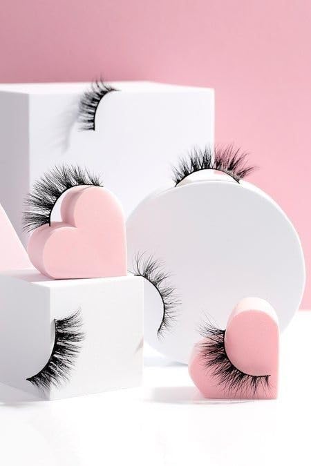 Image of Beauty False Eyelash For Women-Natural & Lightweight Faux Mink Fake Eyelashes /Long Lasting Eye Makeup Lash 5D / Soft & Comfortable Black Reusable Cat Eye Lashes -Fluttery & Wispy (Queen 20)