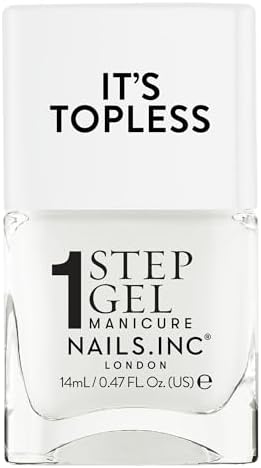 Nails Inc It's Topless Emma White Glow Gel-Like Nail Polish
