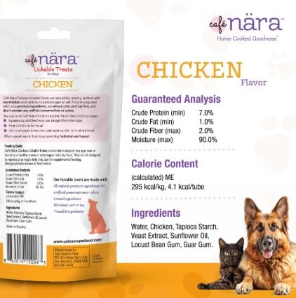 Café Nara Chicken Flavored Lickable Treats for Cats - Pack of 6