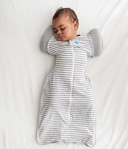 Image of Love to Dream Swaddle Up Transition Swaddle, Patented Zip-Off Wings, Gently Help Baby Transition from Being Swaddled to Arms Free When Showing Signs of Rolling, 1.0 TOG, 13-19 lbs, Gray