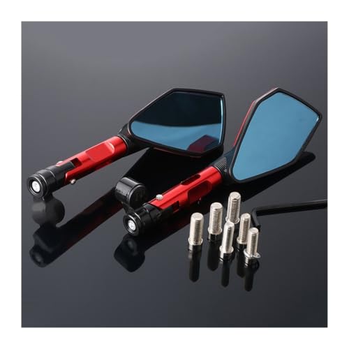 Retrovisor motocicleta espejo retrovisor universal aleación aluminio 8mm 10mm rojo para Ducati