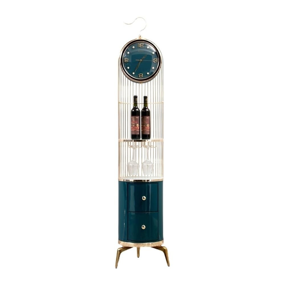 FZL02068LM Grandfather Modern American Mute Retro Vertical Bell Wine Rack Standing Grandfather Clock Home Decor Standing clock