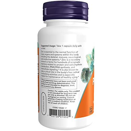 NOW Supplements, Zinc Picolinate 50 mg, Supports Enzyme Functions*, Immune Support*, 120 Veg Capsules - Image 4