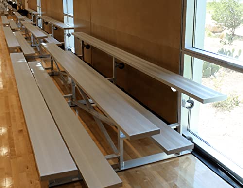 Gared Spectator Tip n' Roll 15' Low Rise Bleacher, 3 Row