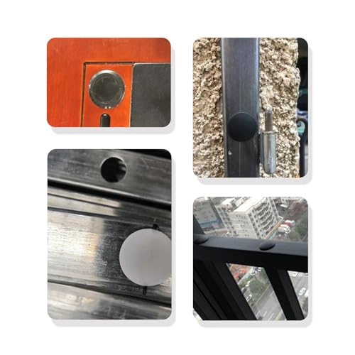 Image of 20mm Plastic Hole Plugs, 200 Pcs Black Locking Insert End Cap, Flush Type Covers Plug Stopper for Furniture Shelf Cabinet