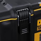 Heavy-duty toolbox with IP65 seal, 50kg load, auto-latching, removable tray, and tracker-ready design—ideal for secure, stackable jobsite tool storage. - 11