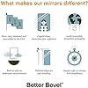 Better Bevel Wall Mirror | Bathroom Vanity Mirror | Black Metal Frame | 20 x 30 Rectangle